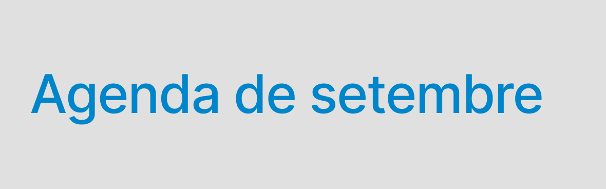 Agenda de setembre